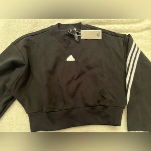 Black 3 Stripe Adidas Hoodie Sweatshirt